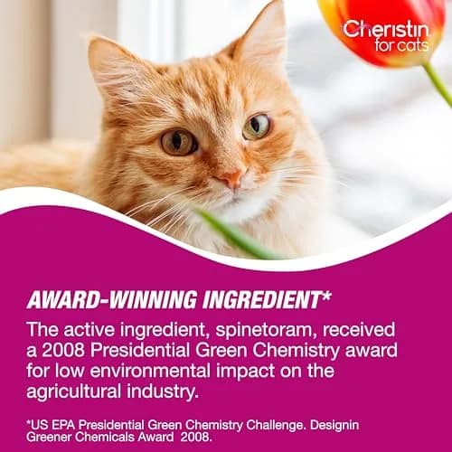 Cheristin Flea Treatment & Prevention for Cats 3 Doses | Fast-Acting Flea Control for Cats Over 1.8 lbs thumbnail 6