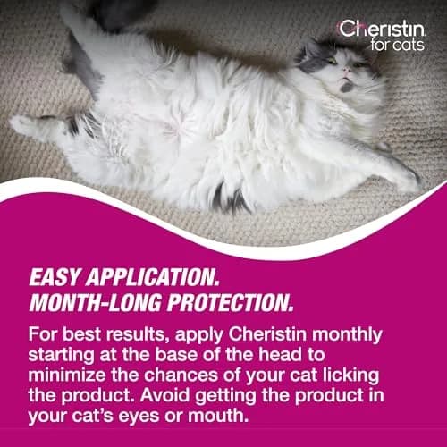 Cheristin Flea Treatment & Prevention for Cats 3 Doses | Fast-Acting Flea Control for Cats Over 1.8 lbs thumbnail 8
