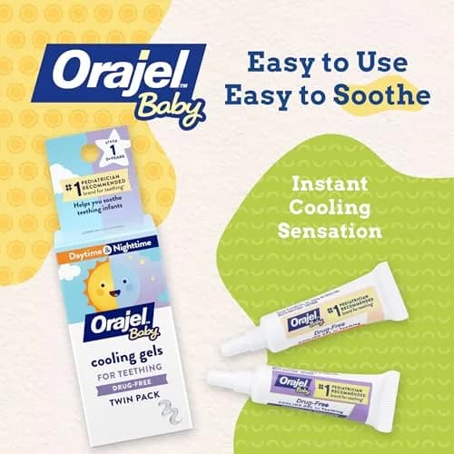 Orajel Baby Daytime & Nighttime Cooling Gels for Teething 0.18oz (5.3ml) | #1 Pediatrician Recommended Brand for Teething thumbnail 2
