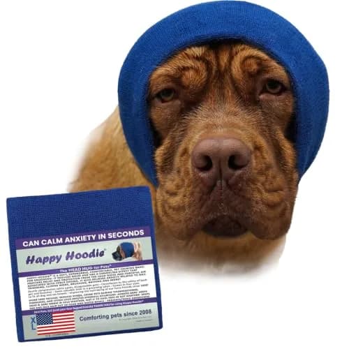 ZONI PETS Happy Hoodie The Original Dog & Cat Calming Band for Noise & Anxiety Relief, Blue (1-Pack) thumbnail 1