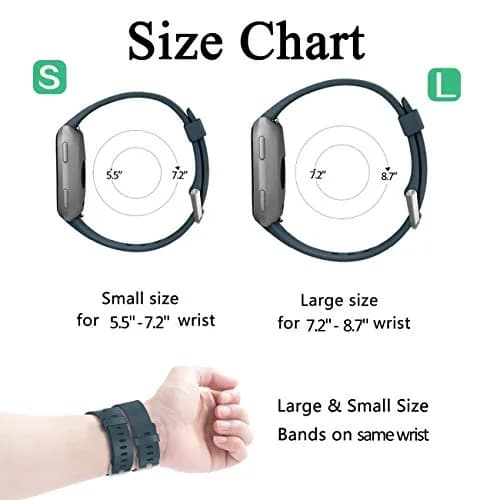 Wepro Sport Bands Compatible with Fitbit Versa 2 Bands for Women Men | Soft, Sweat-Resistant, Adjustable Wristbands thumbnail 6