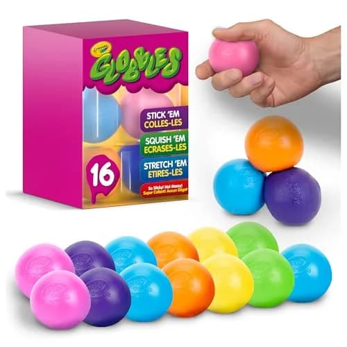 Crayola Globbles Squish Toys (16 Count, 0.29 kg) | Sticky Stress Balls for Kids & Adults thumbnail 1