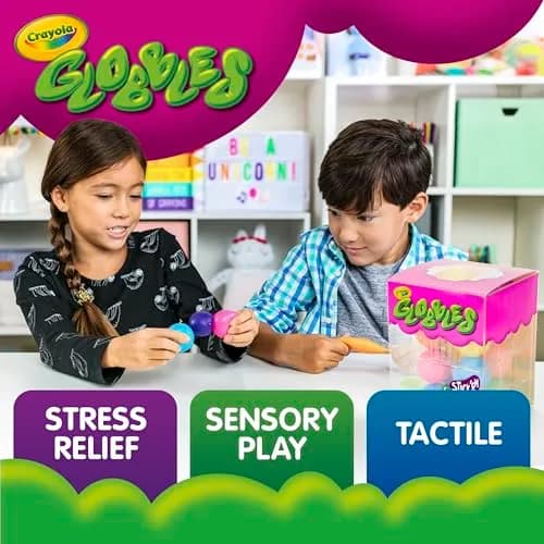 Crayola Globbles Squish Toys (16 Count, 0.29 kg) | Sticky Stress Balls for Kids & Adults thumbnail 2