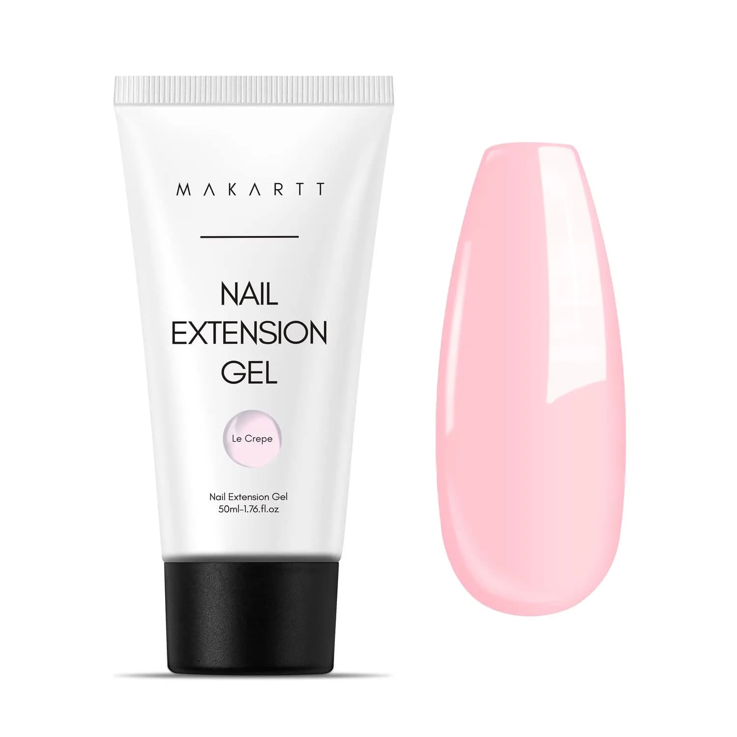 Makartt Poly Nail Gel 50ML Natural Pink Gel Builder | Thick Formula for Easy Sculpting — Light Pink
