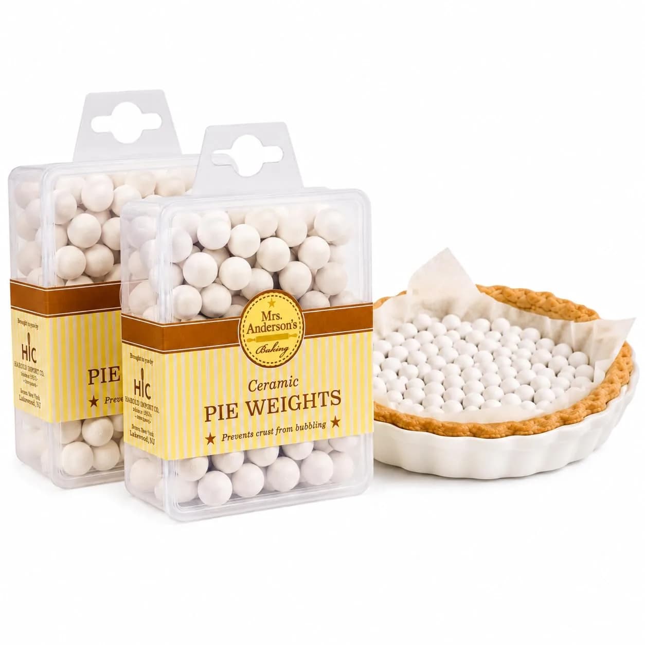 Mrs. Anderson's Baking Pie Weights Chain 1.83 m (6-Ft) | Prevents Crust Shrinking, Puffing, Bubbling — White