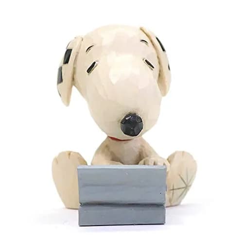 Enesco Jim Shore Peanuts Snoopy Typing Miniature Figurine 3 Inch Multicolor | Hand-Painted Folk Art Collectible thumbnail 4