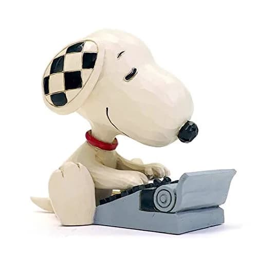 Enesco Jim Shore Peanuts Snoopy Typing Miniature Figurine 3 Inch Multicolor | Hand-Painted Folk Art Collectible thumbnail 5