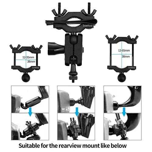 SoeKoa Dash Cam Mirror Mount with 16 Joints | 360° Rotation, Compatible with Most Dash Cams thumbnail 5