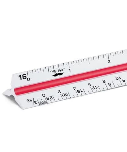 Mr. Pen Architectural Scale Ruler 12 Inch Silver | Drafting & Measuring Tool for Architects thumbnail 1