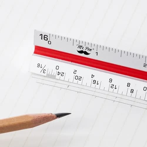 Mr. Pen Architectural Scale Ruler 12 Inch Silver | Drafting & Measuring Tool for Architects thumbnail 6