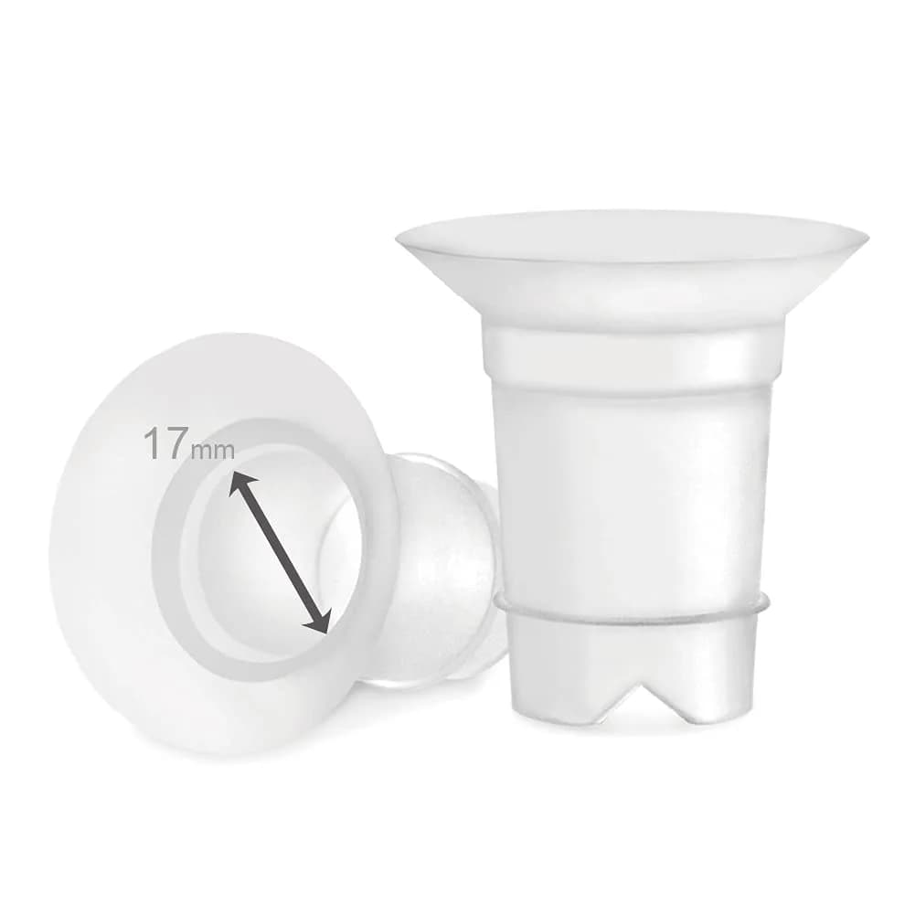 Maymom 20mm Flange Insert for Elvie Stride & Single/Double Electric Cups | BPA-Free Food-Grade Silicone — 17mm Long