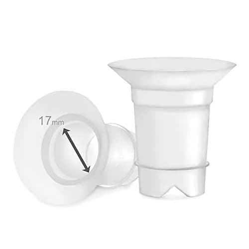 Maymom 17mm Flange Inserts for Medela 24mm Shields | BPA-Free Silicone, 2-Pack thumbnail 1