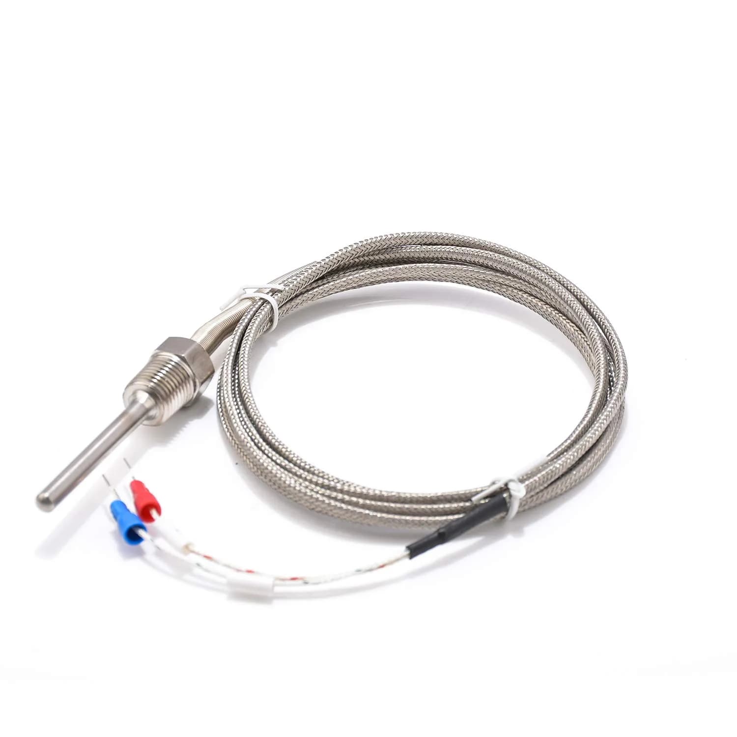 Jaybva K Type Thermocouple Probe 50mm (1.97") 2m Cable | Waterproof Stainless Steel Sensor for PID Controllers
