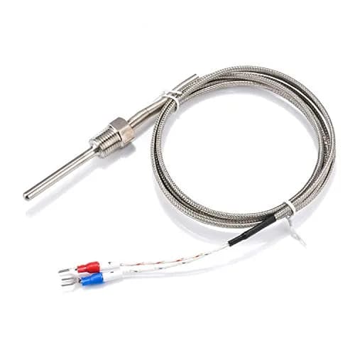 Jaybva K Type Thermocouple Probe 50mm (1.97") 2m Cable | Waterproof Stainless Steel Sensor for PID Controllers thumbnail 2