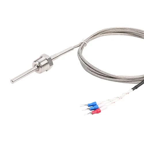 Jaybva Waterproof RTD PT100 Temperature Sensor Probe -50~500℃ | 3-Wire Stainless Steel NPT1/2" Pipe Thread with 2m Shielded Wire thumbnail 4