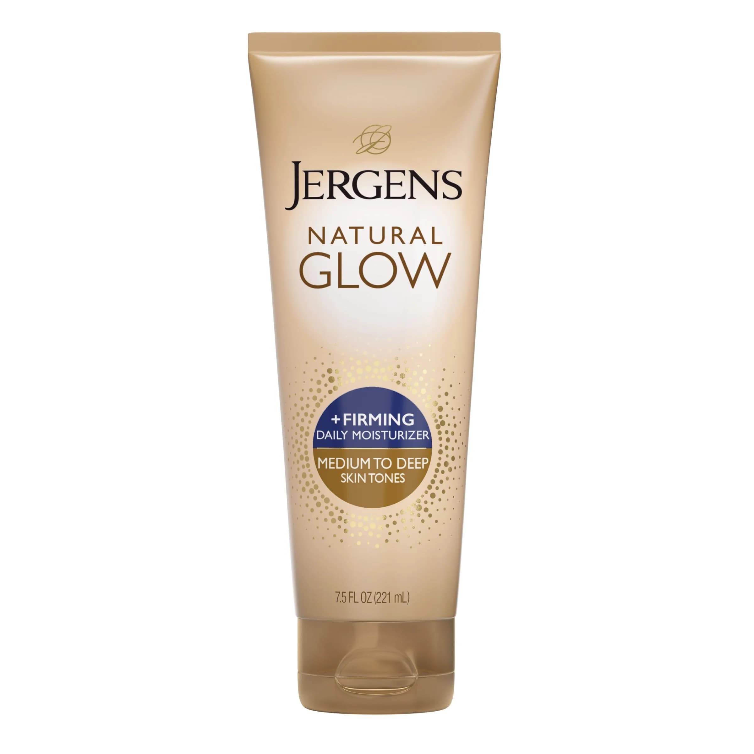 Jergens Natural Glow +Firming Body Lotion, Medium to Deep Skin Tone, 7.5 Oz (222ml) Bottles (Pack of 4) | Gradual Self Tanner with Collagen & Elastin — 7.5 Fl Oz / Medium to Deep