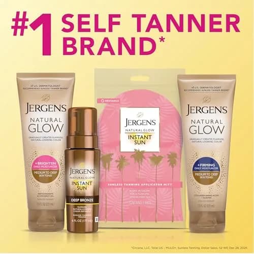 Jergens Natural Glow + Firming Daily Moisturizer Medium to Tan Skin Tones 222ml (7.5 Fl Oz) | Gradual Sunless Tanner with Cellulite Reduction thumbnail 8