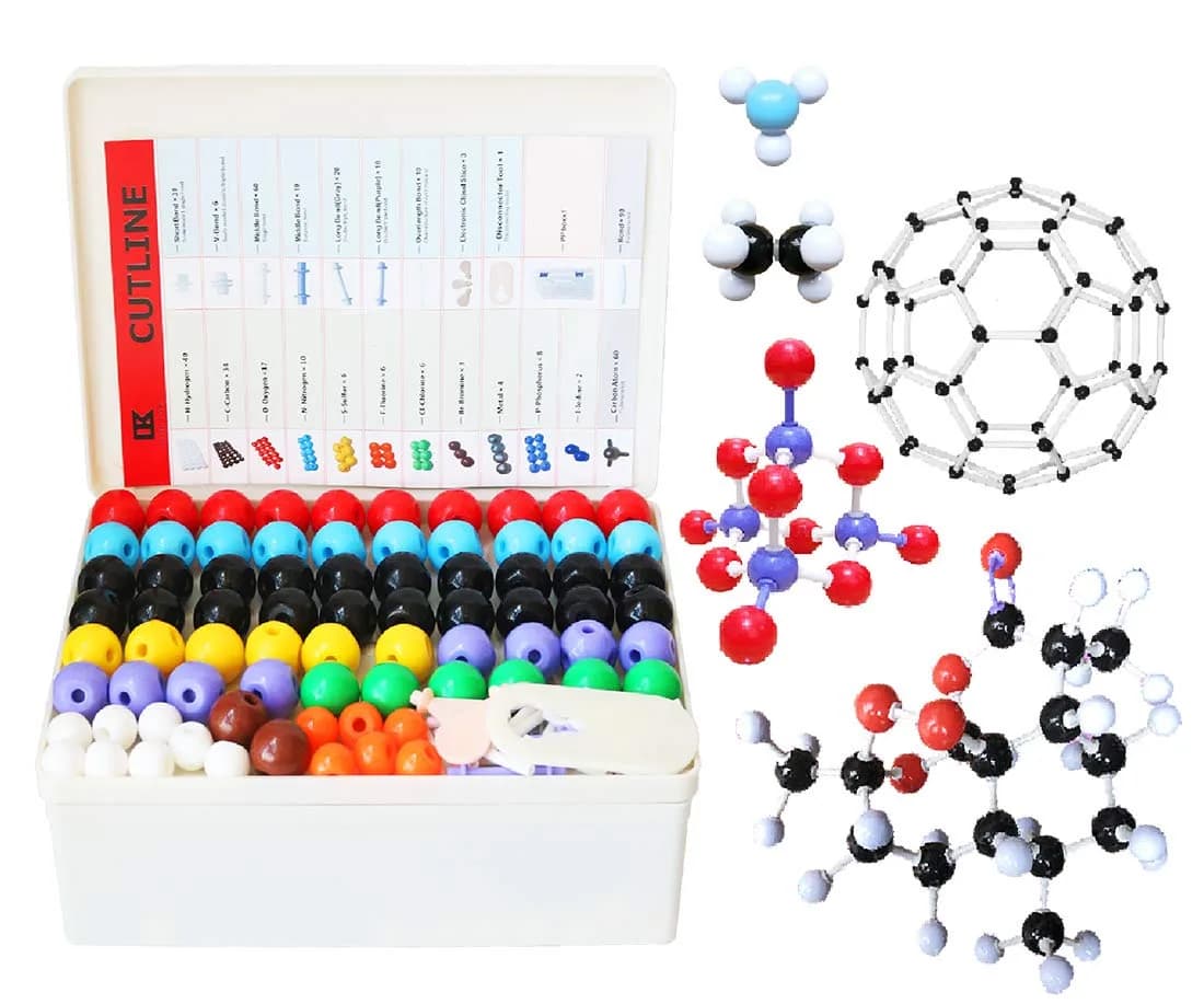 LINKTOR Chemistry Molecular Model Kit (444 Pieces) | Organic & Inorganic Science Kit for Students & Teachers - main product image