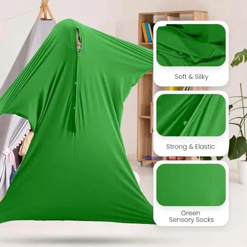 Sensory4U Kids Medium Green Body Sock | Calming Compression Sack for Autism, ADHD, Anxiety thumbnail 4