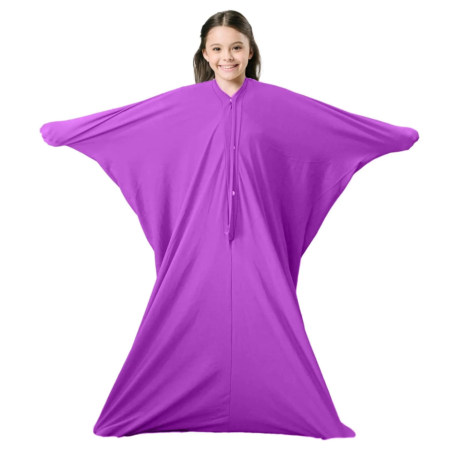 Sensory4U Kids Medium Green Body Sock | Calming Compression Sack for Autism, ADHD, Anxiety — Lavender Purple