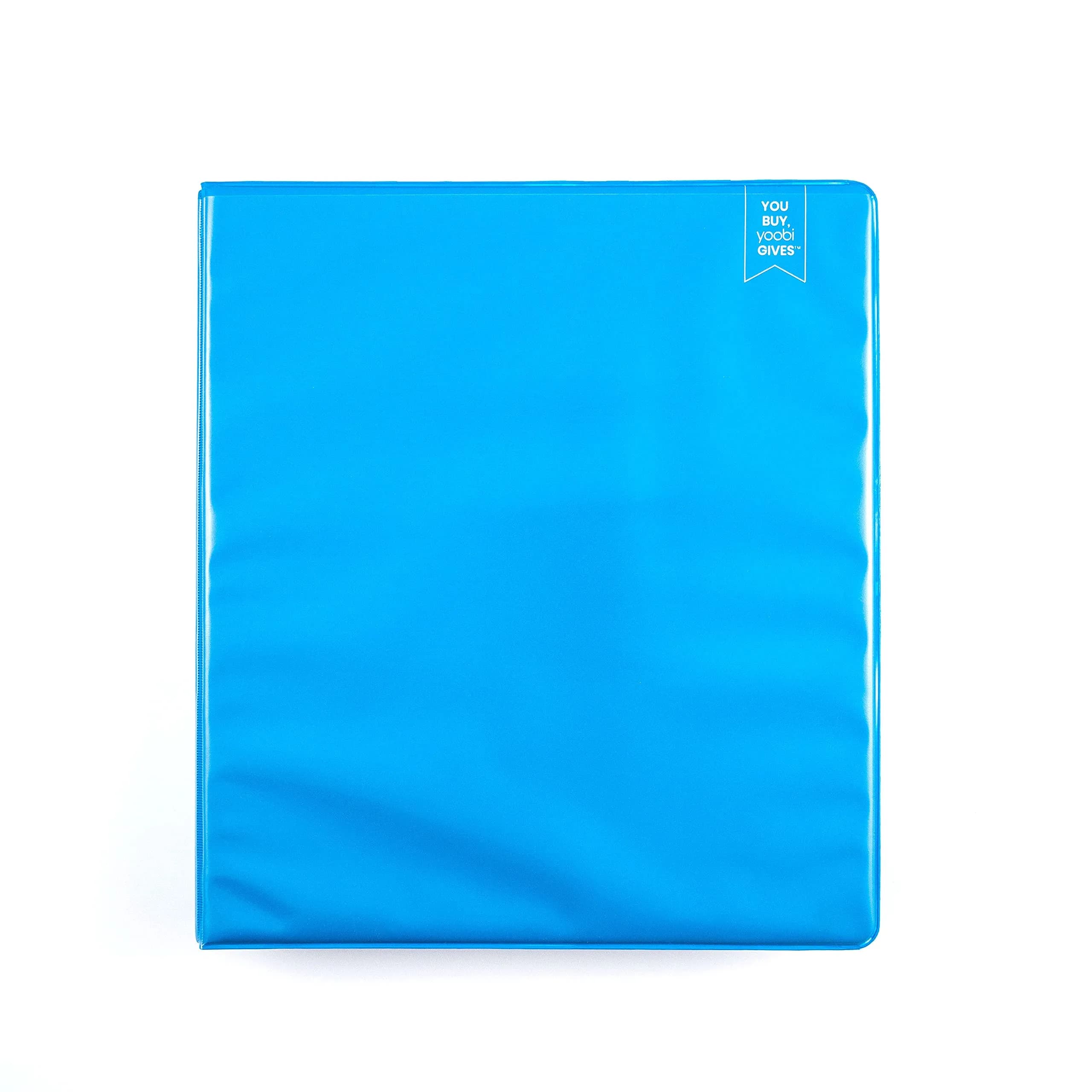 Yoobi 1 Inch Blue D-Ring Binder 275 Sheet Capacity | PVC-Free Organizer for Students & Office
