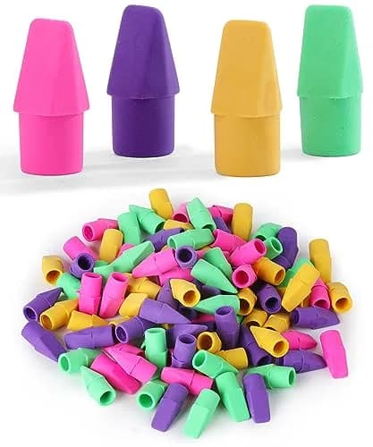 Mr. Pen Pencil Top Erasers 120 Pack Multicolored | Bulk Pack Eraser for Students & Professionals thumbnail 1