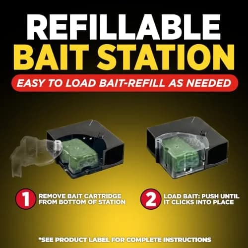 d-Con Mouse Poison Bait Station Refills, Corner Fit, 10 Count | Safer, Weather-Resistant Mouse Bait for Indoors & Outdoors thumbnail 7