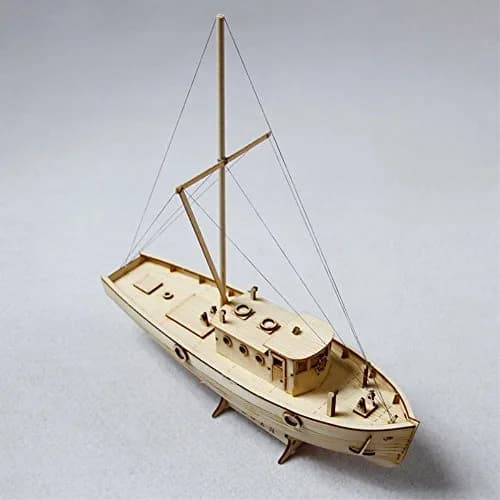 HAPYLY Scale DIY Hobby Wooden Ship Model Kit 1:130 (38cm x 13cm x 27cm) | Classic Sailing Boat Assembly for Adults thumbnail 1