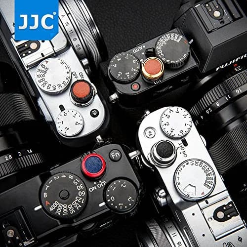 JJC Deluxe Soft Release Button Red | Copper & Microfiber Leather for Fujifilm, Sony, Leica, Canon, Nikon Cameras thumbnail 4