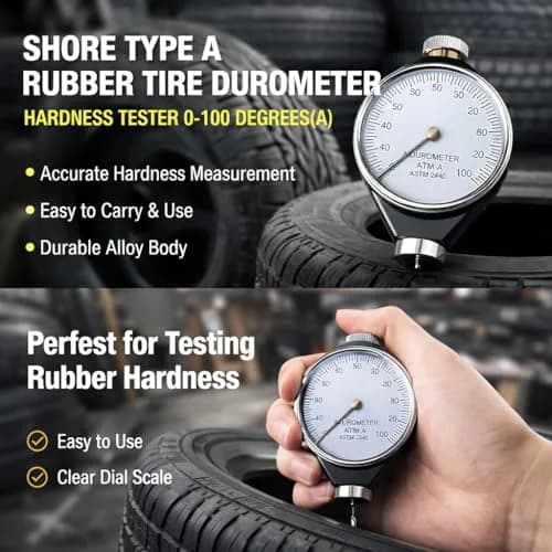 Hilitand Rubber Durometer Tester, Shore Type D | Accurate Hardness Measurement for Rubber & Plastics thumbnail 2