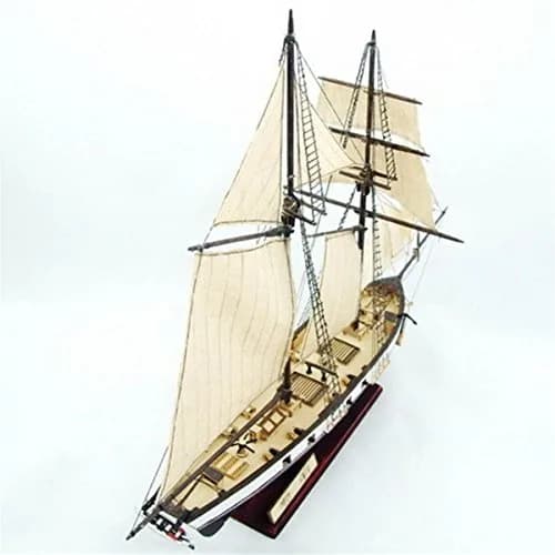 HAPYLY 1/130 Scale Wooden Sailing Boat Model Kit 38cm (15in) | Hobby Craft Assembly for Adults thumbnail 2