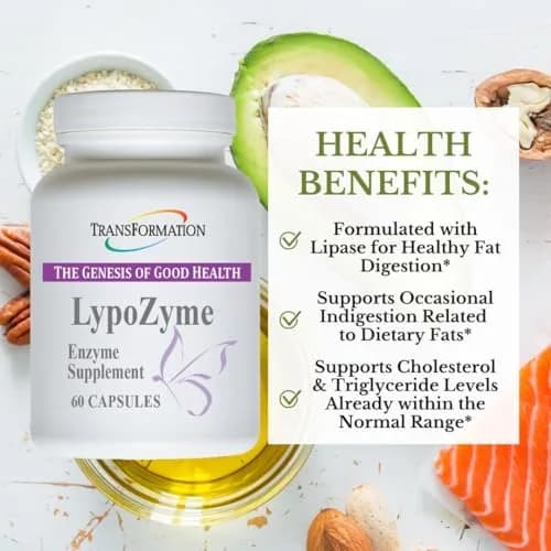 TRANSFORMATION LypoZyme Enzyme Supplement 60 Cap | Supports Digestion & Nutrient Absorption thumbnail 3