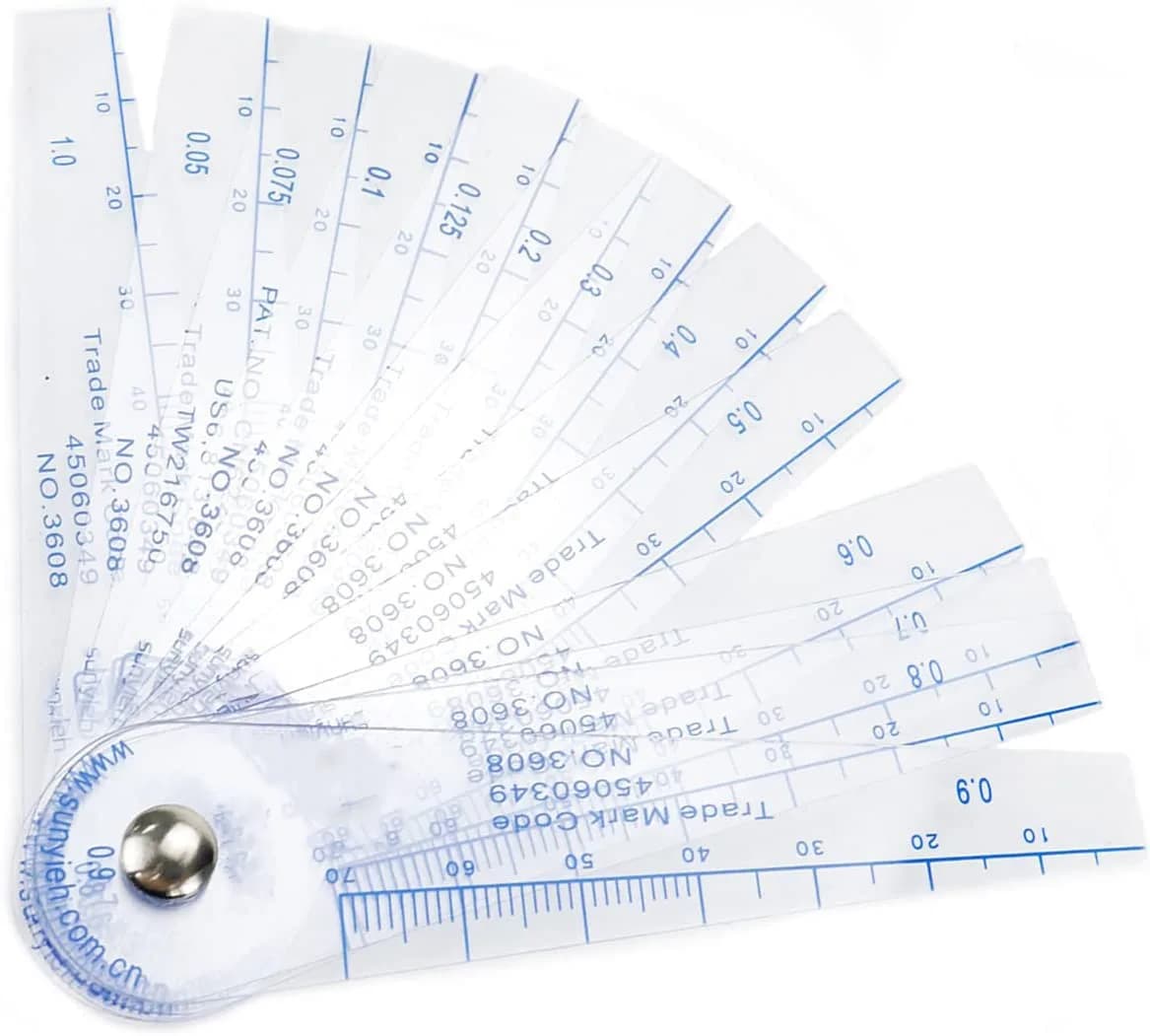 Rannb Plastic Metric Feeler Gauge 0.05-1mm Thickness 13 Blades | Precision Measuring Tool - main product image