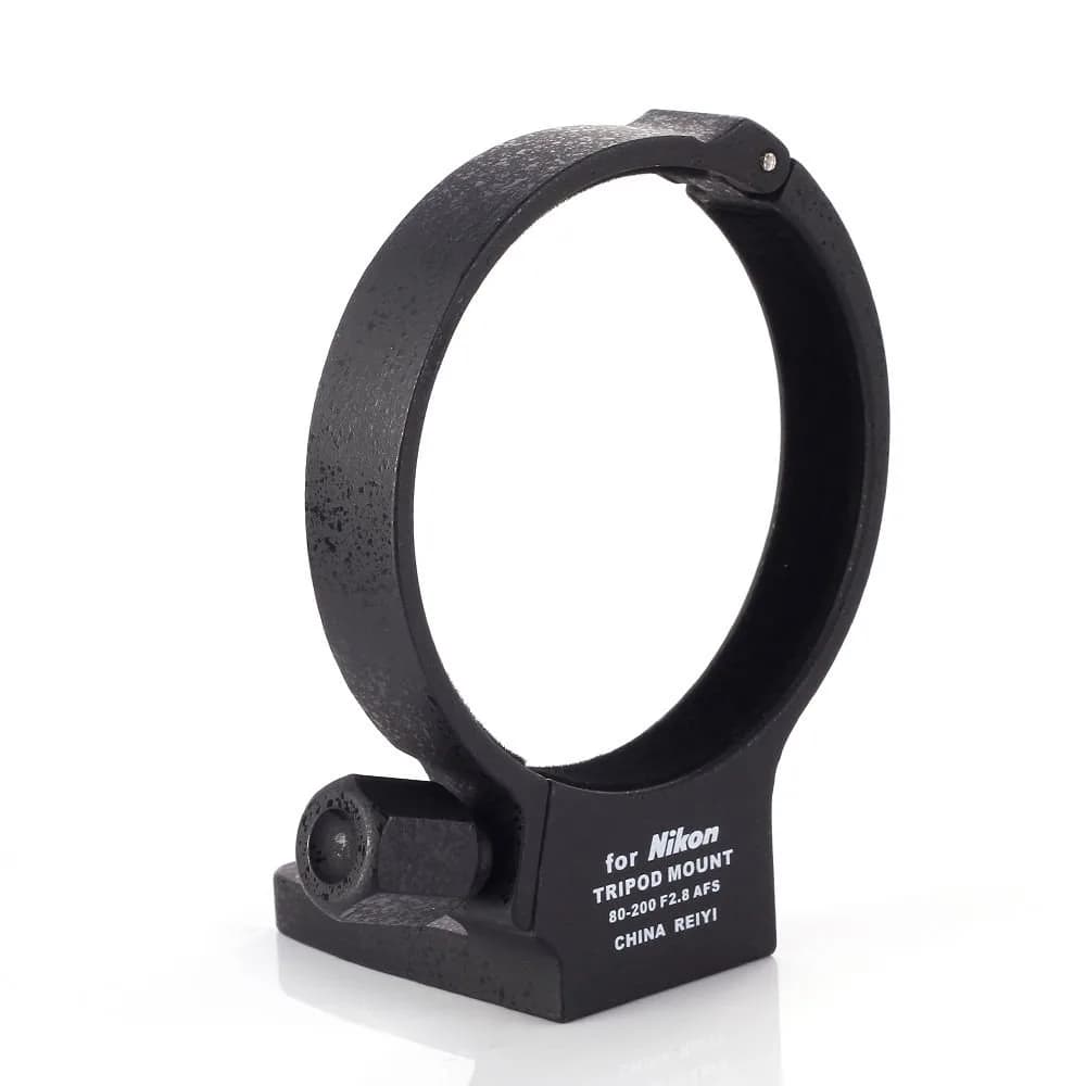 Hersmay Tripod Collar Mount Ring for Nikon Nikkor AF-S 80-200mm f/2.8D | Heavy Metal, 80mm Diameter, Black