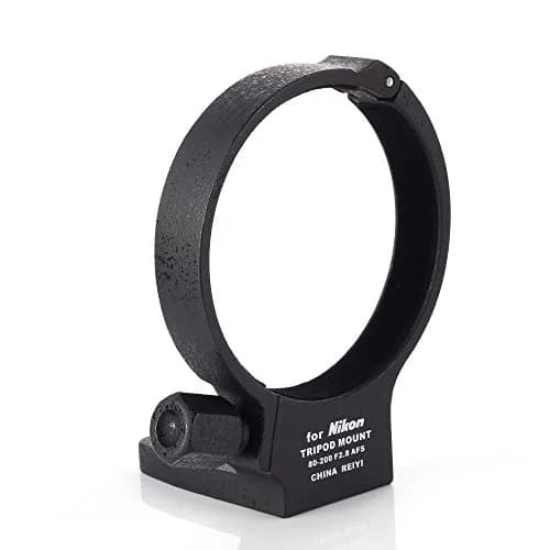 Hersmay Tripod Collar Mount Ring for Nikon Nikkor AF-S 80-200mm f/2.8D | Heavy Metal, 80mm Diameter, Black thumbnail 1