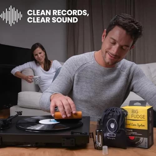 Big Fudge 4-in-1 Vinyl Record Cleaning Kit with Velvet Brush & Stylus Cleaner | 16.2cm (6.3") thumbnail 4