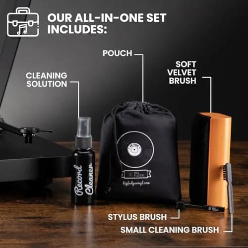 Big Fudge 4-in-1 Vinyl Record Cleaning Kit with Velvet Brush & Stylus Cleaner | 16.2cm (6.3") thumbnail 2