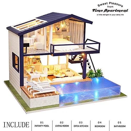Spilay Miniature Dollhouse Kit 11.41x9.44x8.46inch | Creative DIY Home Decor thumbnail 2