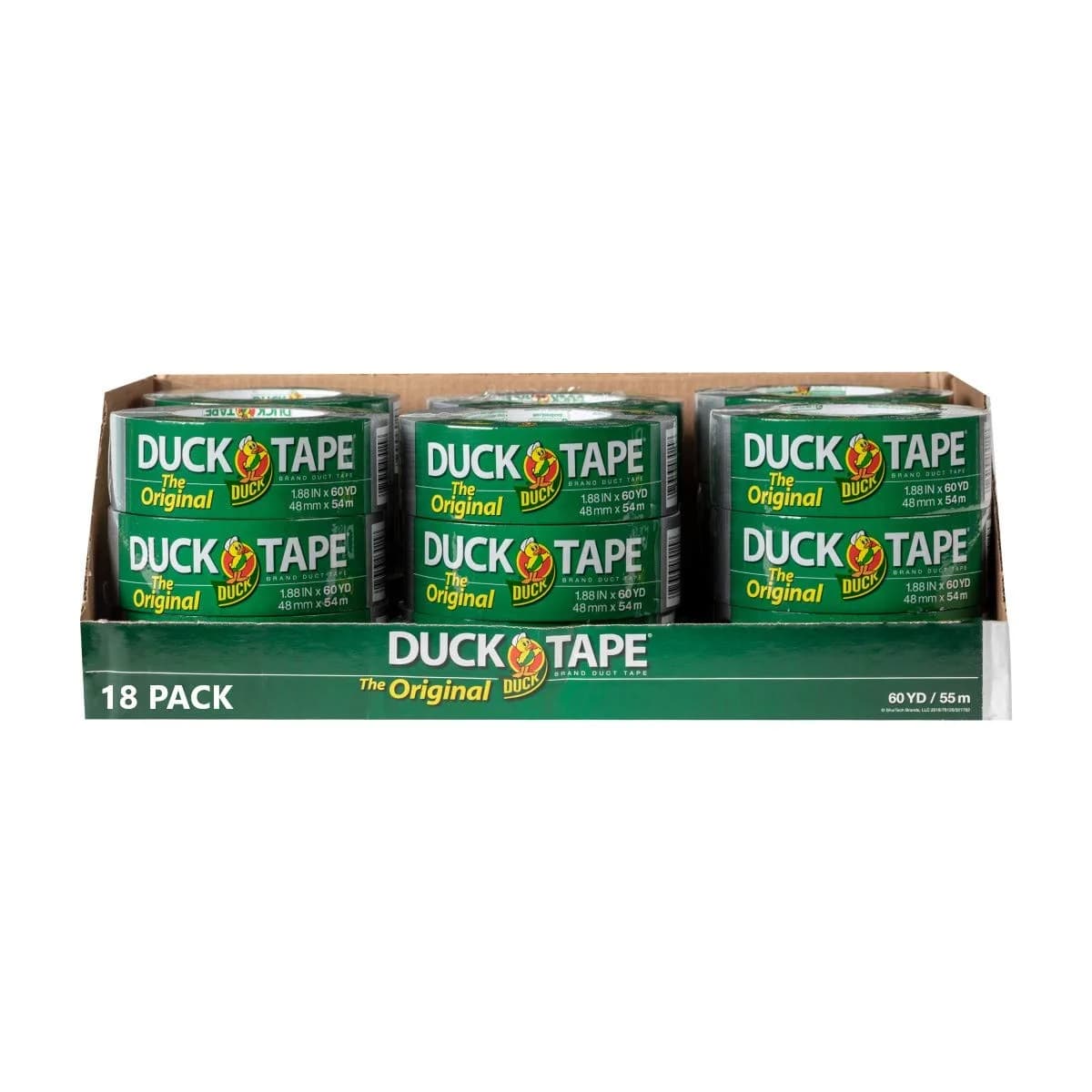 Duck Duct Tape 18 Rolls | Waterproof, Strong Adhesion, 1080 Yards, Silver thumbnail 1