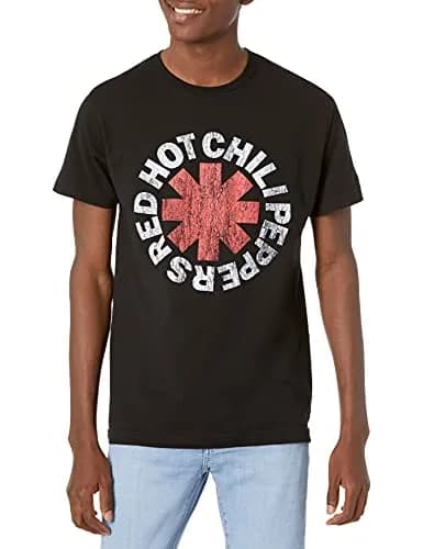 Red Hot Chili Peppers Classic Asterisk T-Shirt Black, MD | Official Licensed Fan Tee with Classic Logo thumbnail 1
