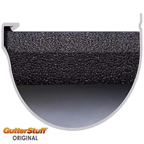 GutterStuff Pro Gutter Guard 4-Inch Half Round Foam Gutter Filter Insert | Made in The USA, Leaf & Water Protection thumbnail 2