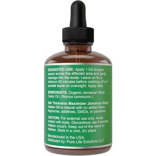 Hair Thickness Maximizer Organic Jamaican Black Castor Oil for Hair Growth 30ml (1 Fl Oz) | Vegan, Cruelty-Free Scalp Treatment thumbnail 6