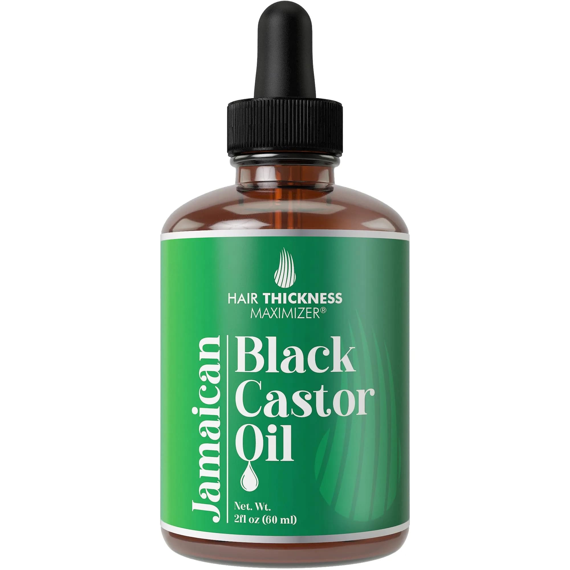 Hair Thickness Maximizer Organic Jamaican Black Castor Oil for Hair Growth 30ml (1 Fl Oz) | Vegan, Cruelty-Free Scalp Treatment — Clear