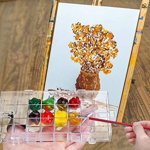 joybest Watercolor Palette Box 24-Well | Airtight Leak Proof Travel Case for Watercolors, Acrylic, Gouache & Oil Paint (6.41x3.26x0.86 in) thumbnail 4