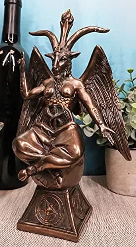 Ebros Gift Sabbatic Goat Baphomet Statue 23.5 cm (9.25" Tall) Bronze Patina | Alchemical Process Idol Figurine thumbnail 7
