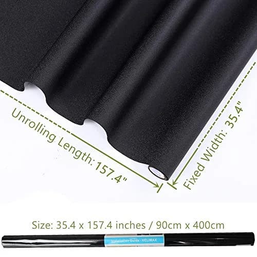 VELIMAX Static Cling Total Blackout Window Film 90cm x 400cm (35.4 x 157.4 inches) | Blocks 99% Light for Privacy & Room Darkening thumbnail 7