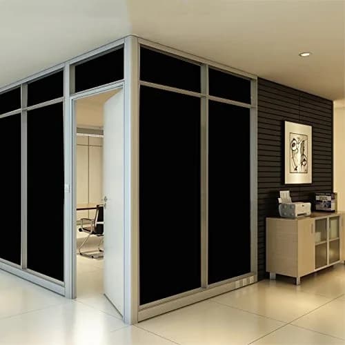 VELIMAX Static Cling Total Blackout Window Film 90cm x 400cm (35.4 x 157.4 inches) | Blocks 99% Light for Privacy & Room Darkening thumbnail 8