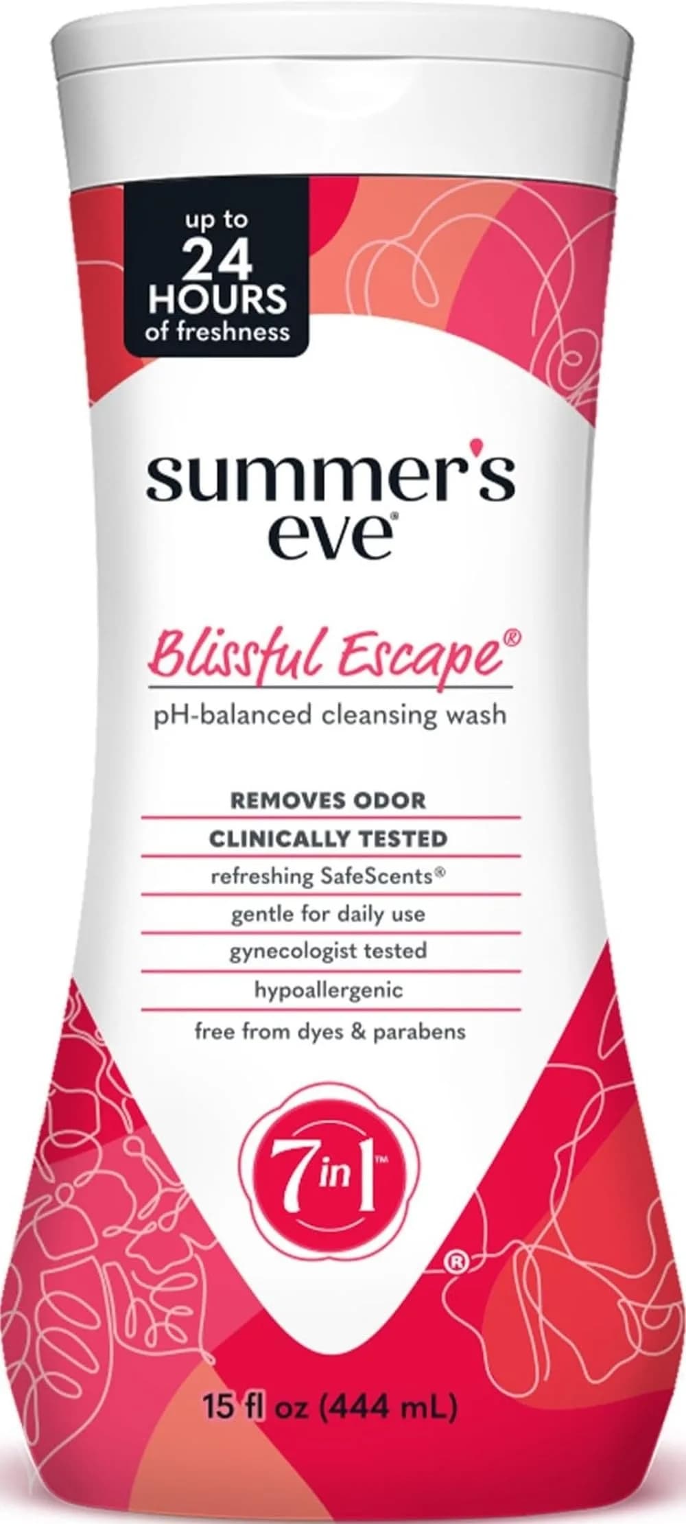 Summer's Eve Simply Sensitive Daily Feminine Wash 450ml (15 Fl Oz) 3-Pack | pH-Balanced for Gentle Cleansing — Blissful Escape / 15 Fl Oz
