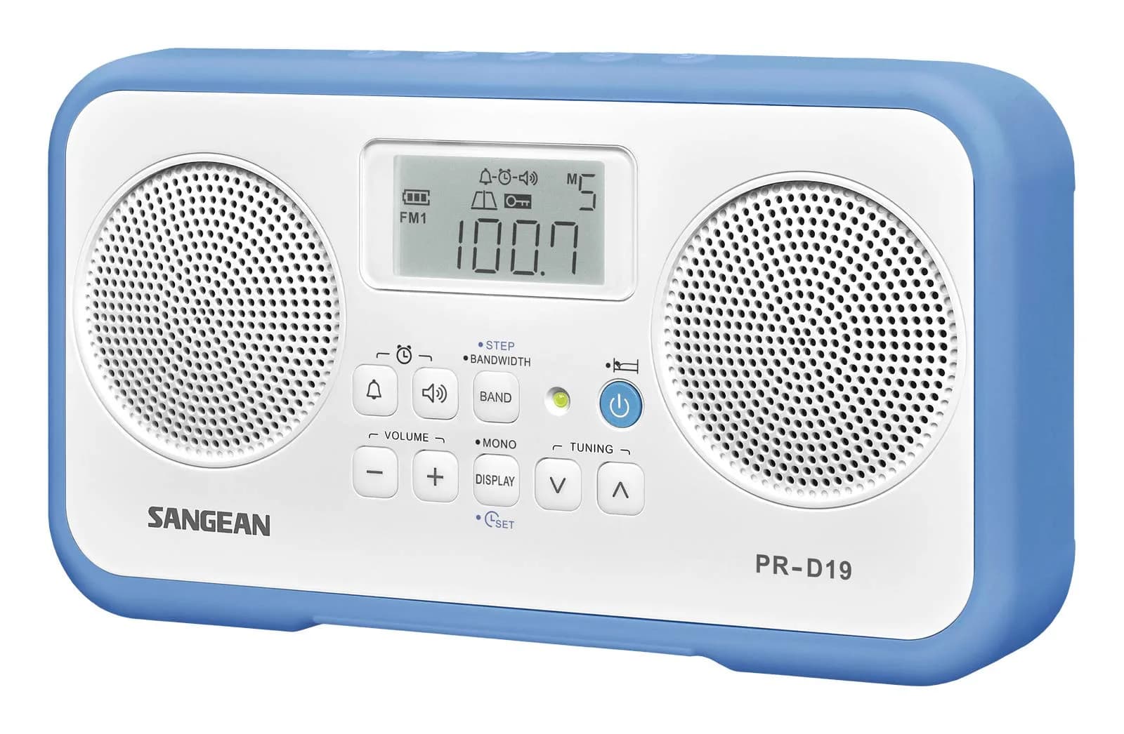 Sangean PR-D19BU FM/AM Portable Radio - White/Blue, Certified Refurbished thumbnail 2