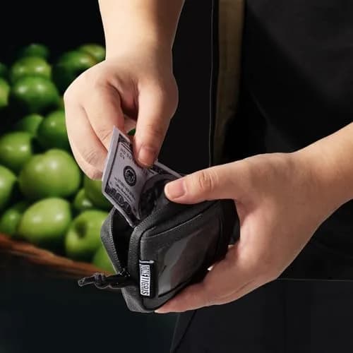 ONETIGRIS Tactical Front Pocket Wallet Zipper Coin Pouch with ID Window 10cm (3.9in) | Minimalist Nylon Organizer thumbnail 9